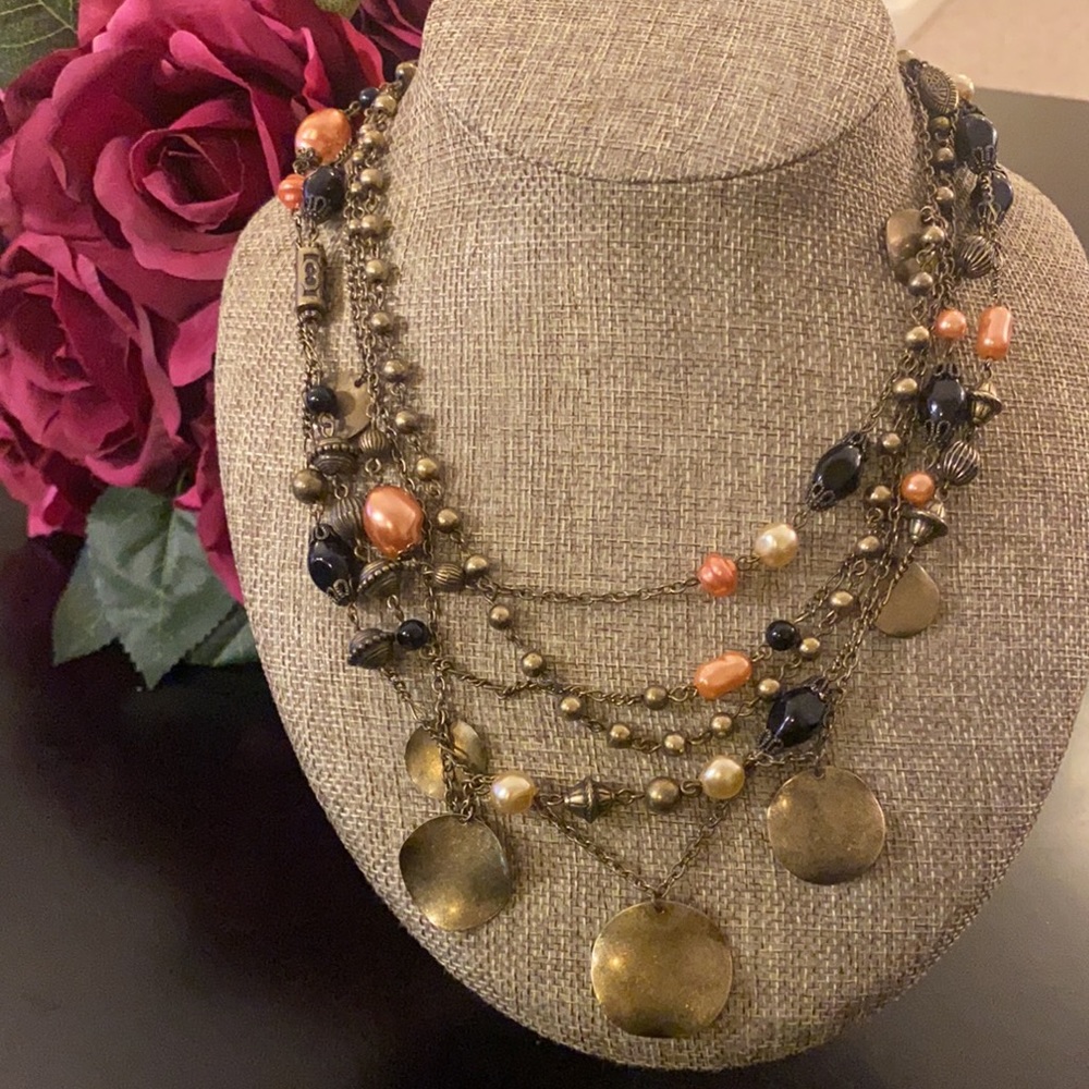 Premier Designs Cafe au Lait Layered Necklace